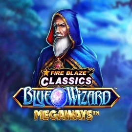 Fire Blaze Blue Wizard Megaways slot visual from Rarestone Gaming available on slotorocasino.eu