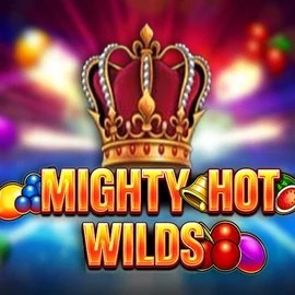 Mighty Hot Wilds slot logo by Inspired Gaming at Slotoro Casino